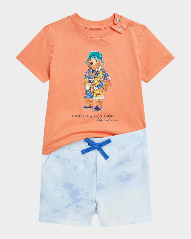 Boy's Graphic T-Shirt & Shorts Set, Size 3M-24